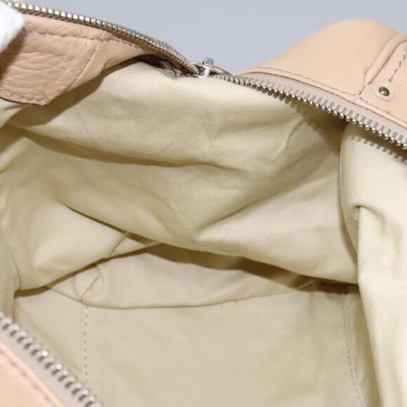 Chloe Paddington Shoulder Bag Leather Beige Gold Silver Auth am7903 - Picture 10 of 16